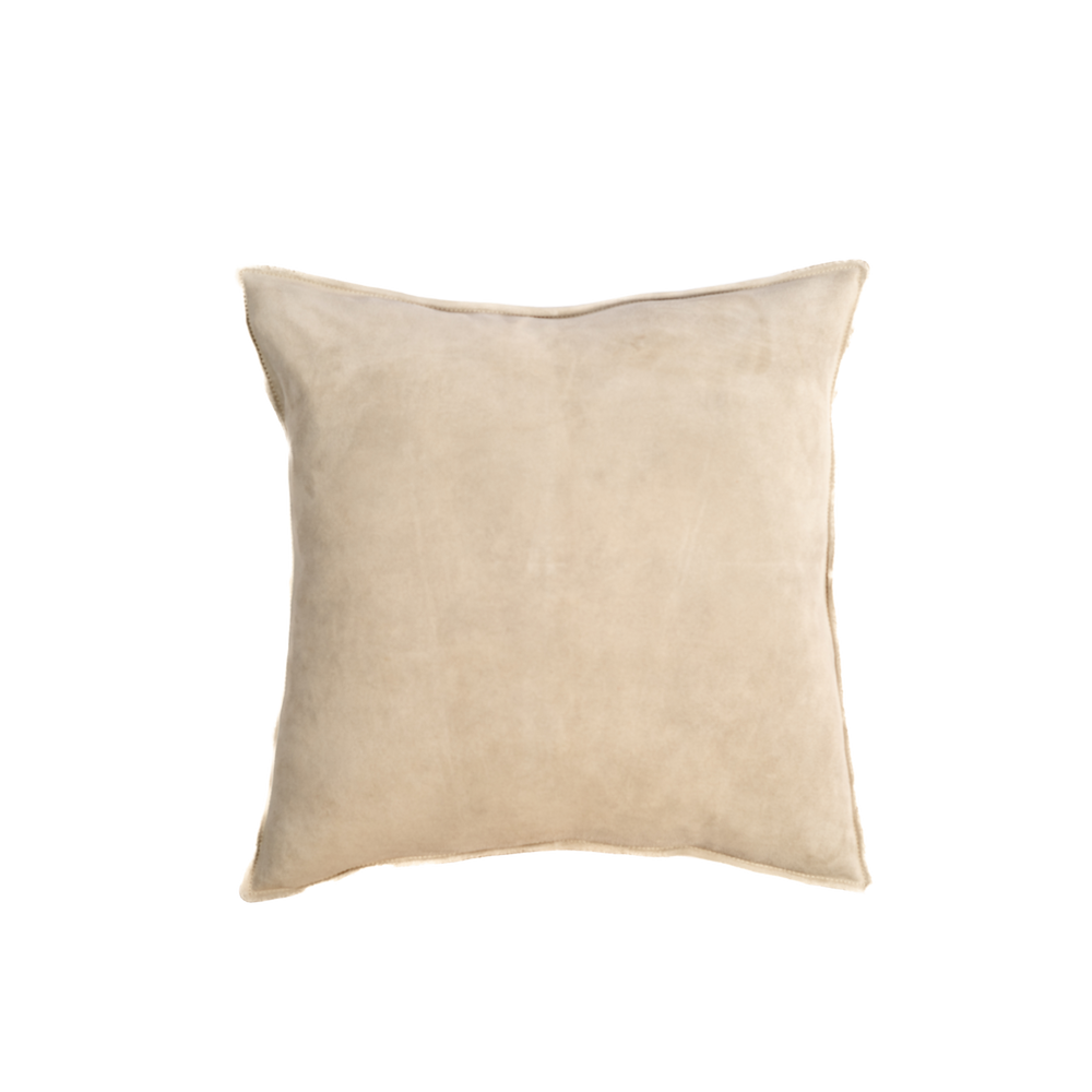 Solid Suede Pillow – Bone