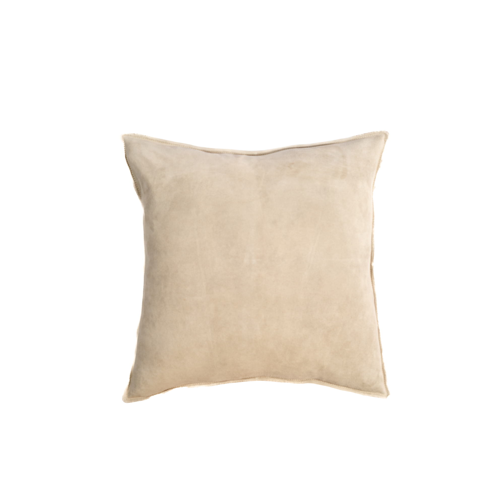 Pillow Solid Suede Bone