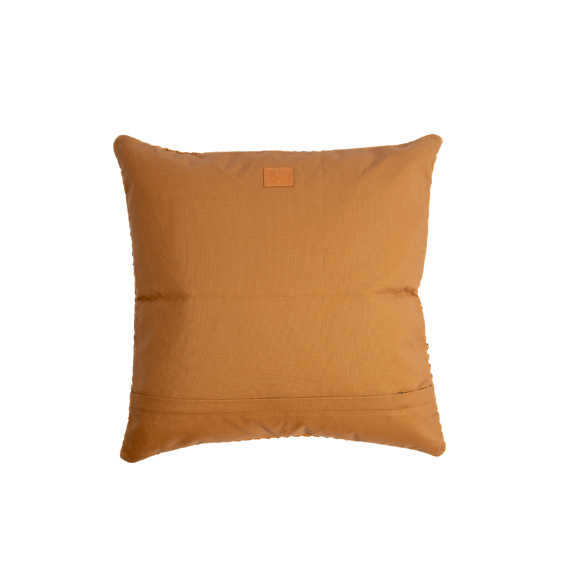 Pillow Rattan Leather Cognac