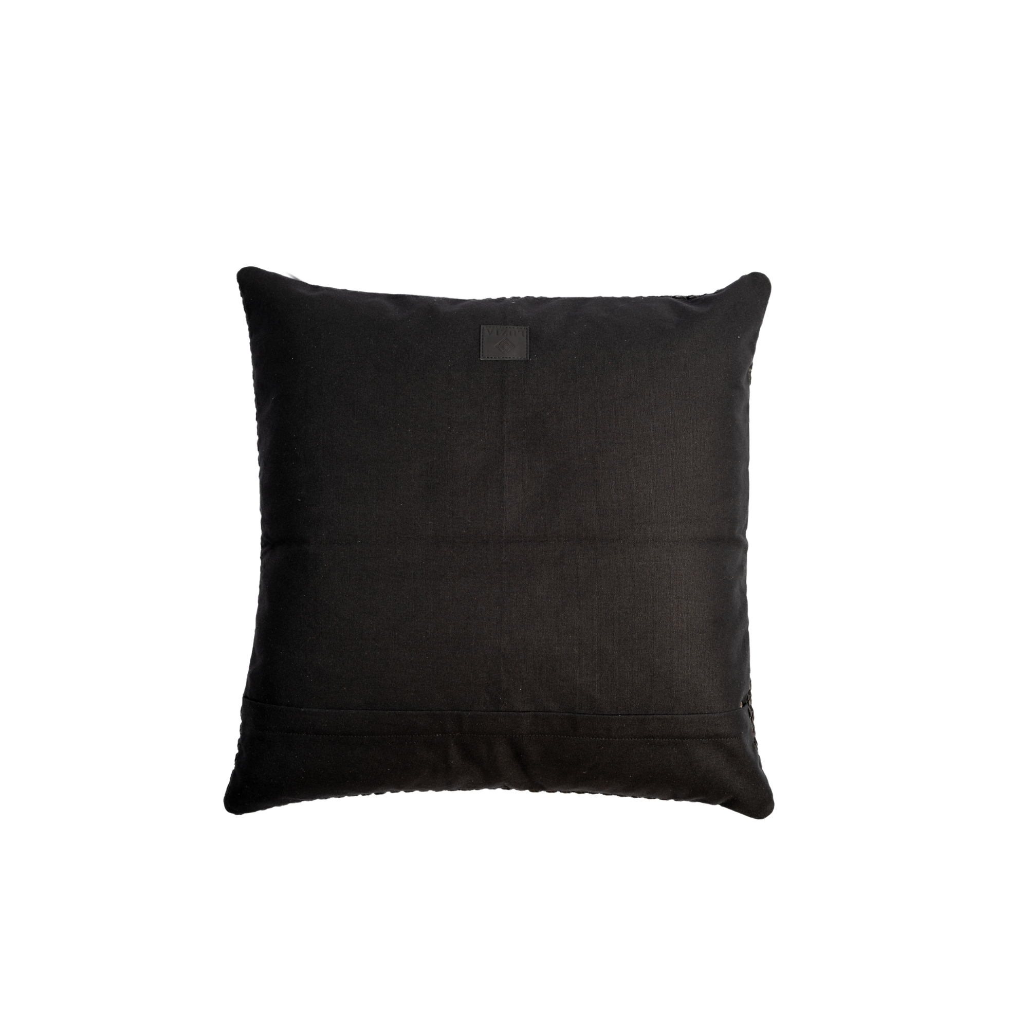 Pillow Rattan Leather Black