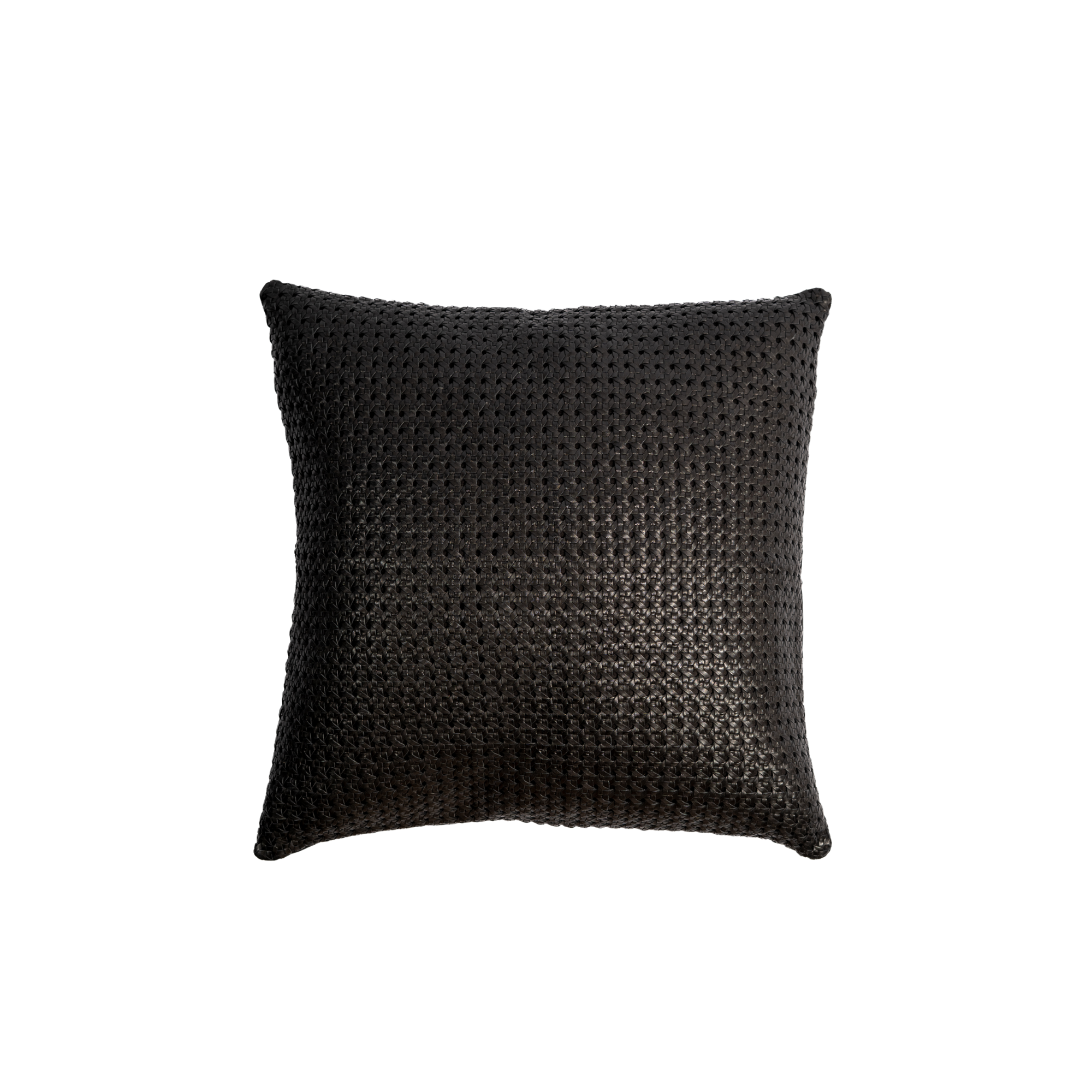 Pillow Rattan Leather Black