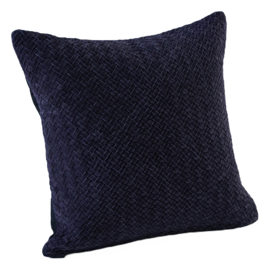 CHEVRON WEAVE SUEDE PILLOW NAVY 20" X 20" *Cover Only*