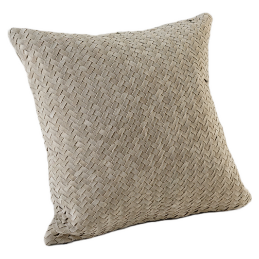 CHEVRON WEAVE SUEDE PILLOW CREAM 20" X 20" *Cover Only*