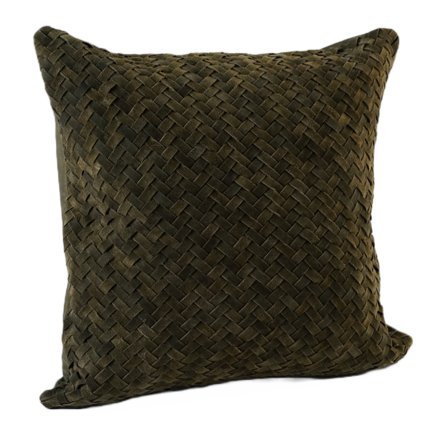 CHEVRON WEAVE SUEDE PILLOW