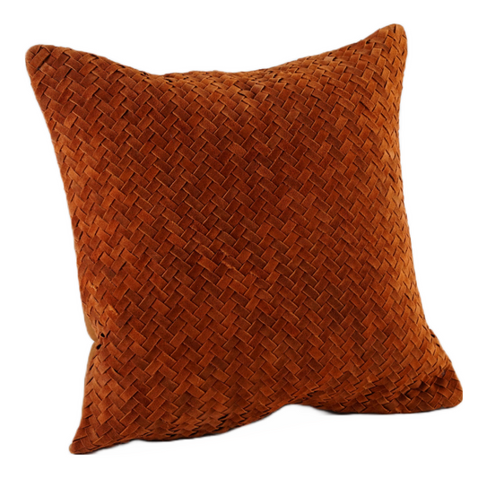 CHEVRON WEAVE SUEDE PILLOW TERRACOTTA 20" X 20" *Cover Only*