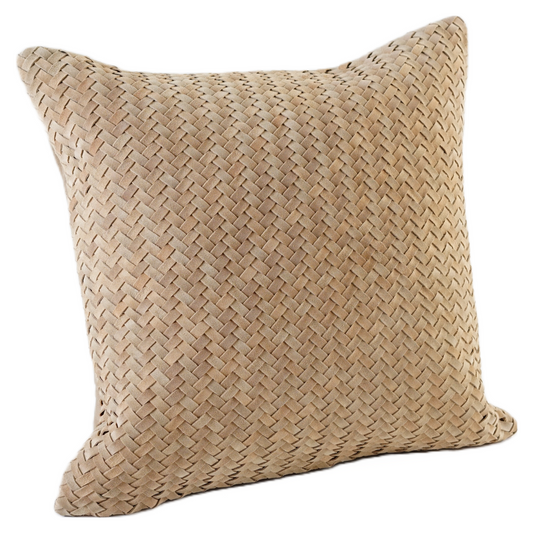 CHEVRON WEAVE SUEDE PILLOW KHAKI 20" X 20" *Cover Only*