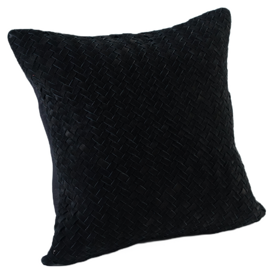 CHEVRON WEAVE SUEDE PILLOW