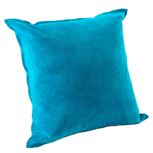 SOLID COLOR SUEDE PILLOW TURQUOISE  20" X 20" *Cover Only*