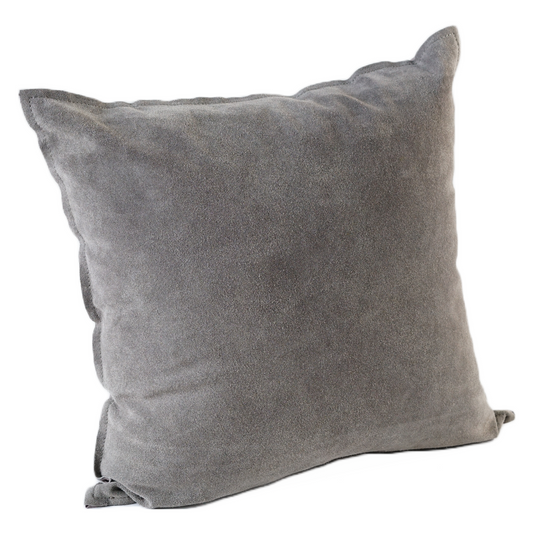 SOLID COLOR SUEDE PILLOW LIGHT GRAY 20" X 20" *Cover Only*