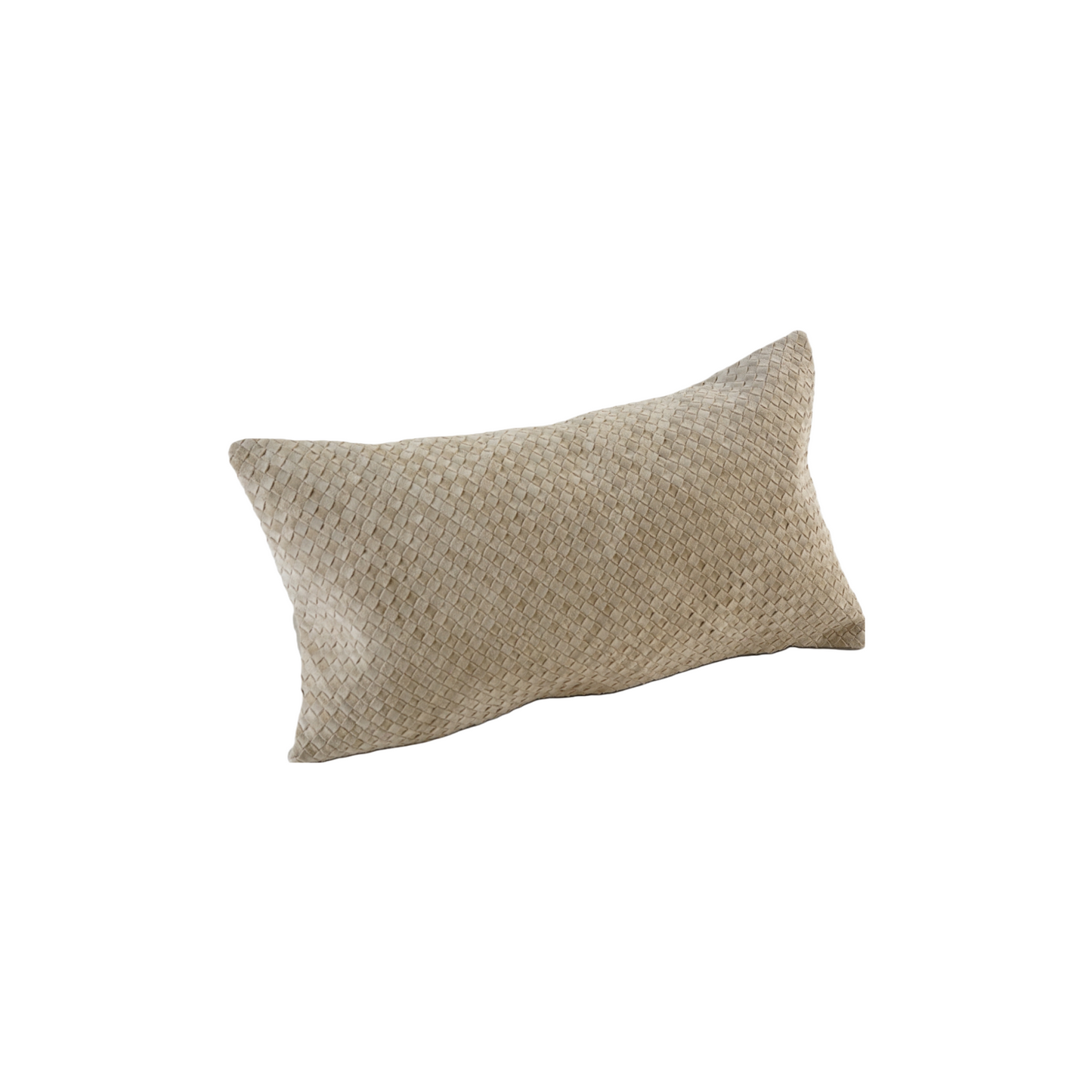 WAFFLE WEAVE SUEDE PILLOW CREAM 22" X 12"