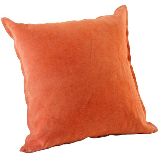 SOLID COLOR SUEDE PILLOW CORAL 20" X 20" *Cover Only*