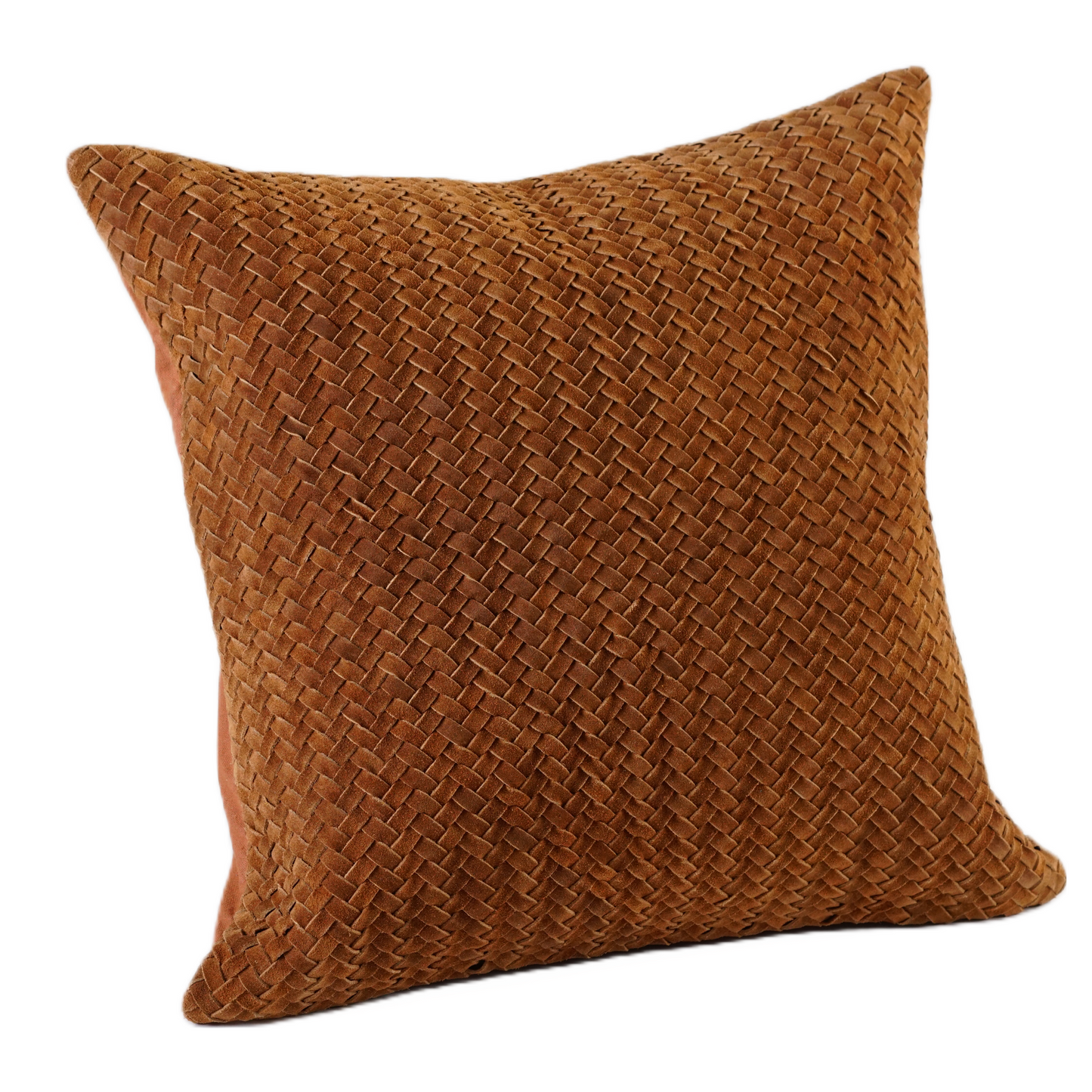 CHEVRON WEAVE SUEDE PILLOW