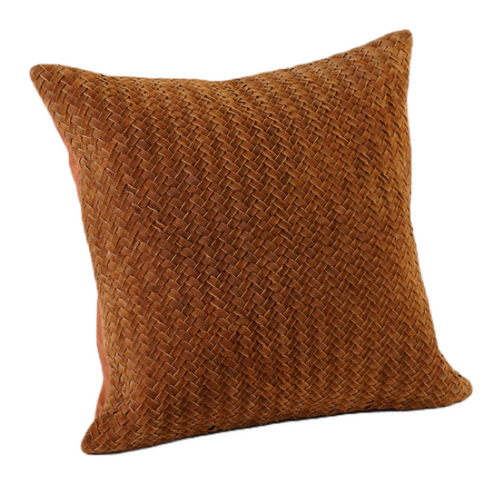 CHEVRON WEAVE SUEDE PILLOW CINNAMON 20" X 20" *Cover Only*