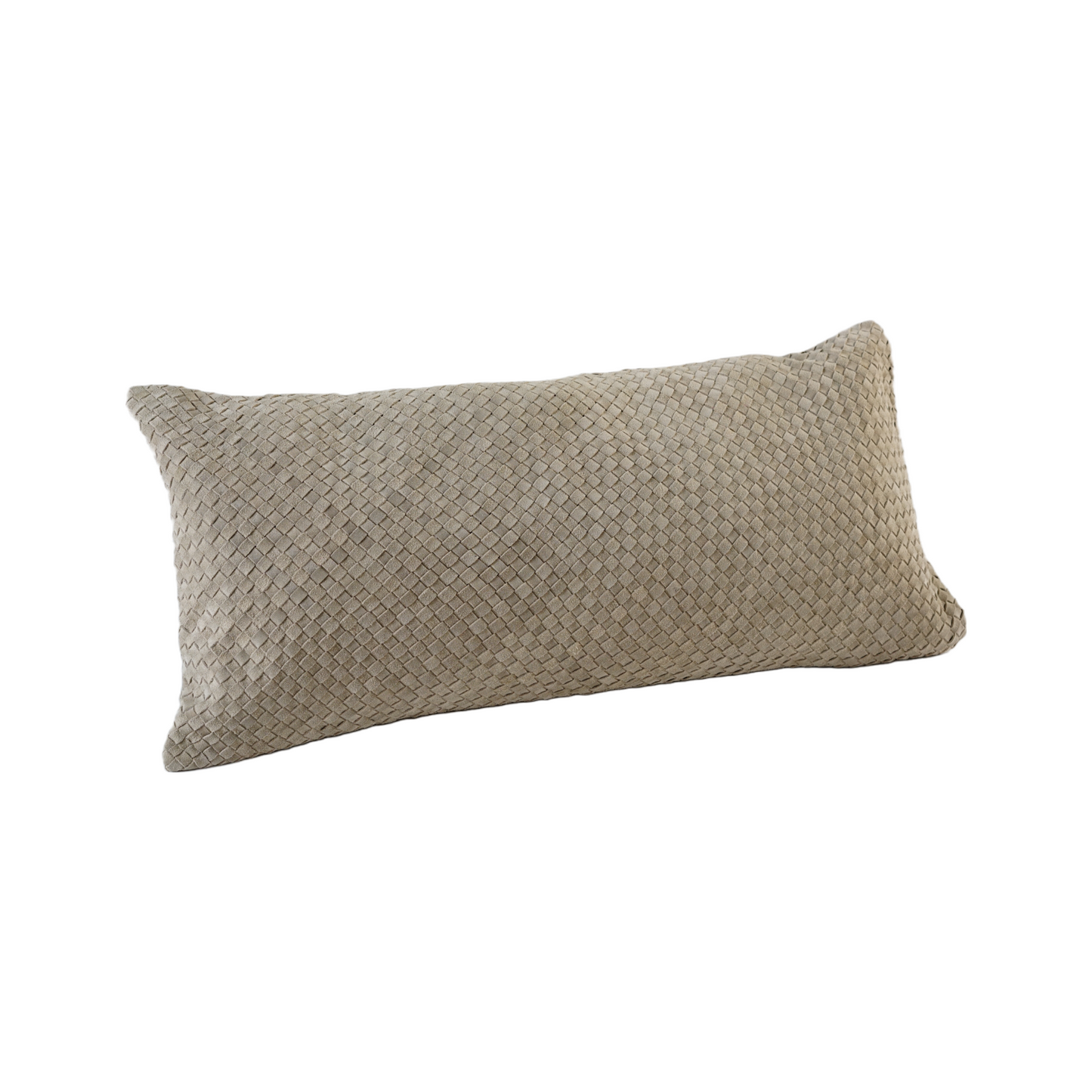 WAFFLE WEAVE SUEDE PILLOW CREAM 30" X 12"