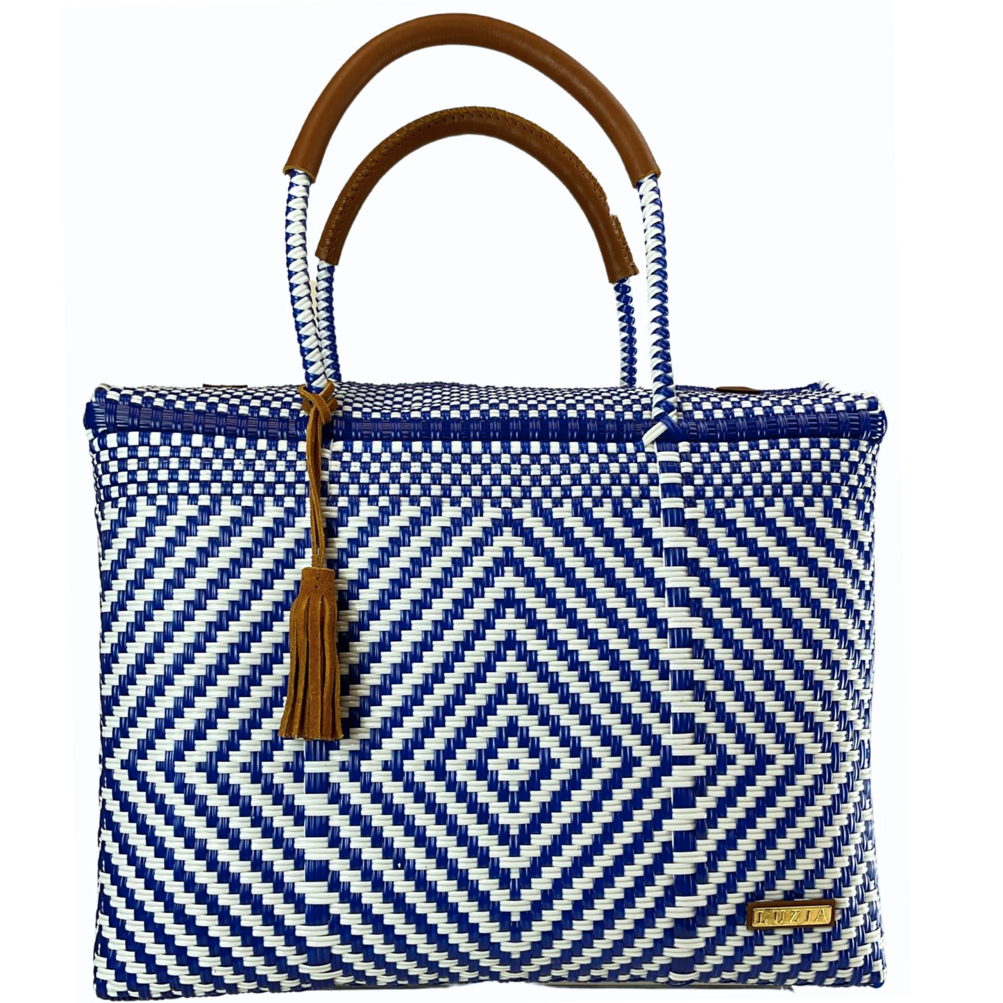 Closed Basket Jumbo Diamond Blue White