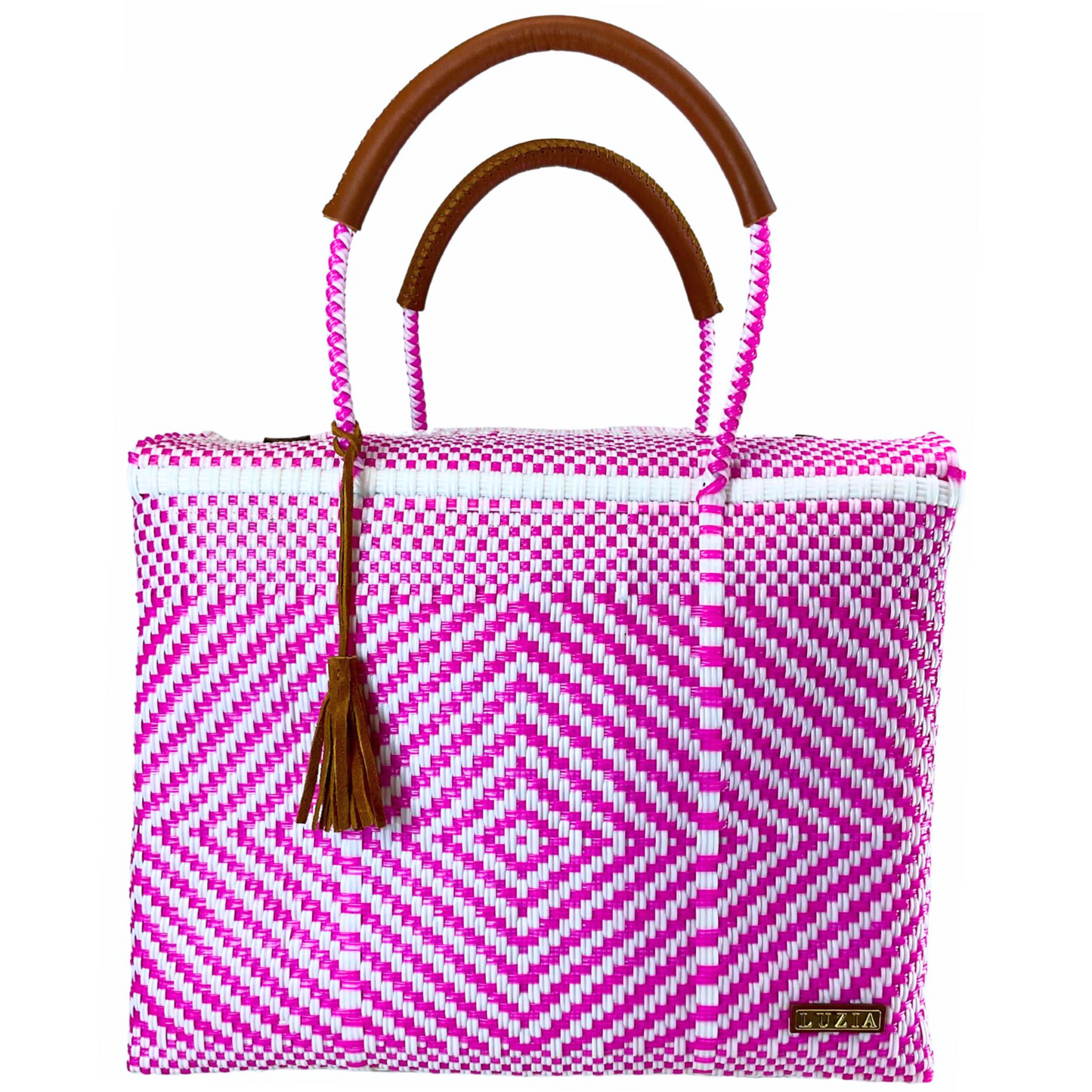 Closed Basket Jumbo Diamond Pink White