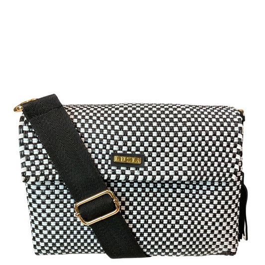 Crossbody Checkers Black White