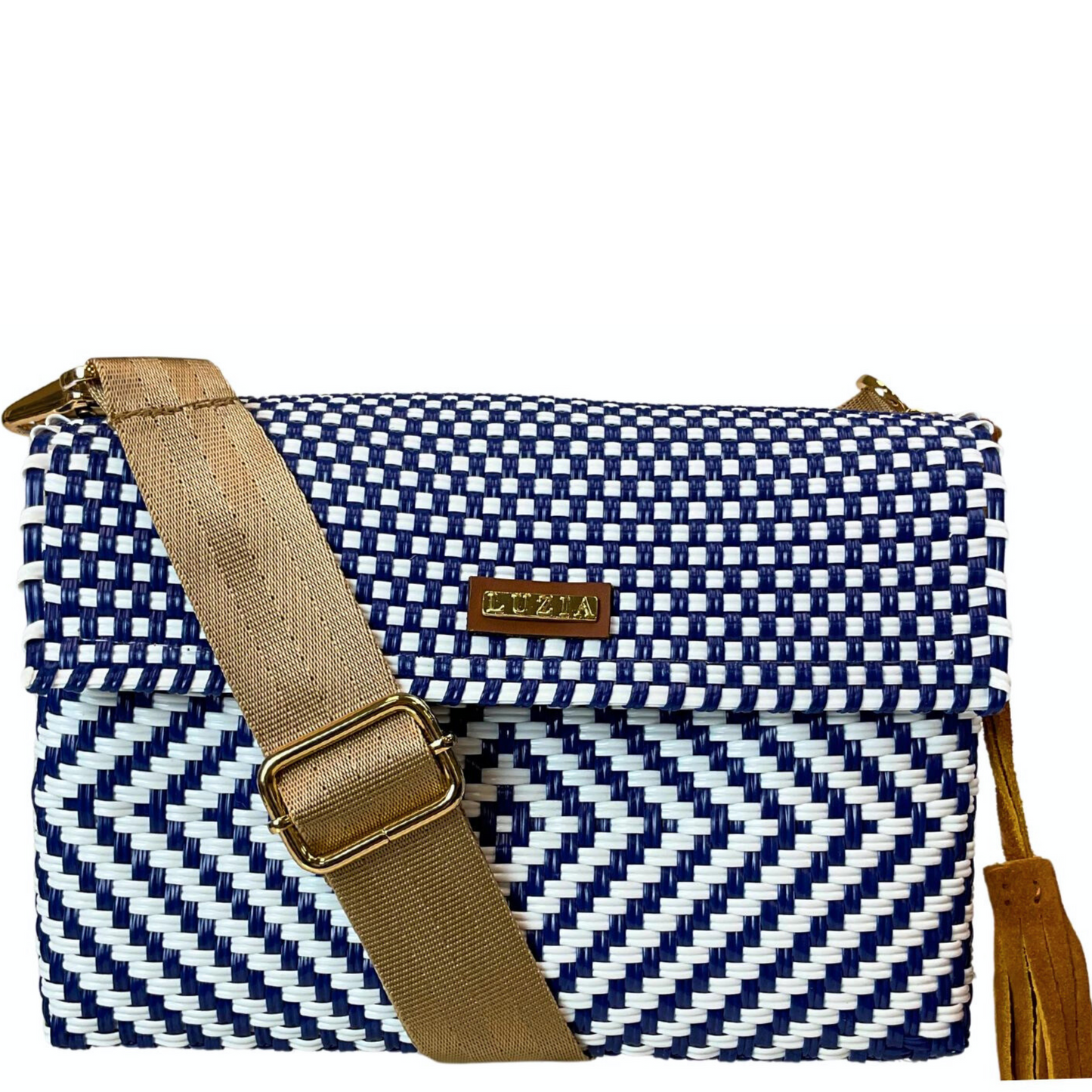 Crossbody Diamond Blue White