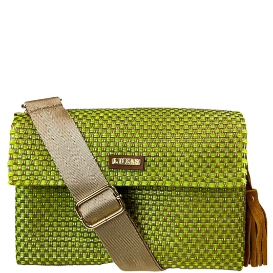 Crossbody Checkers Lime Gold