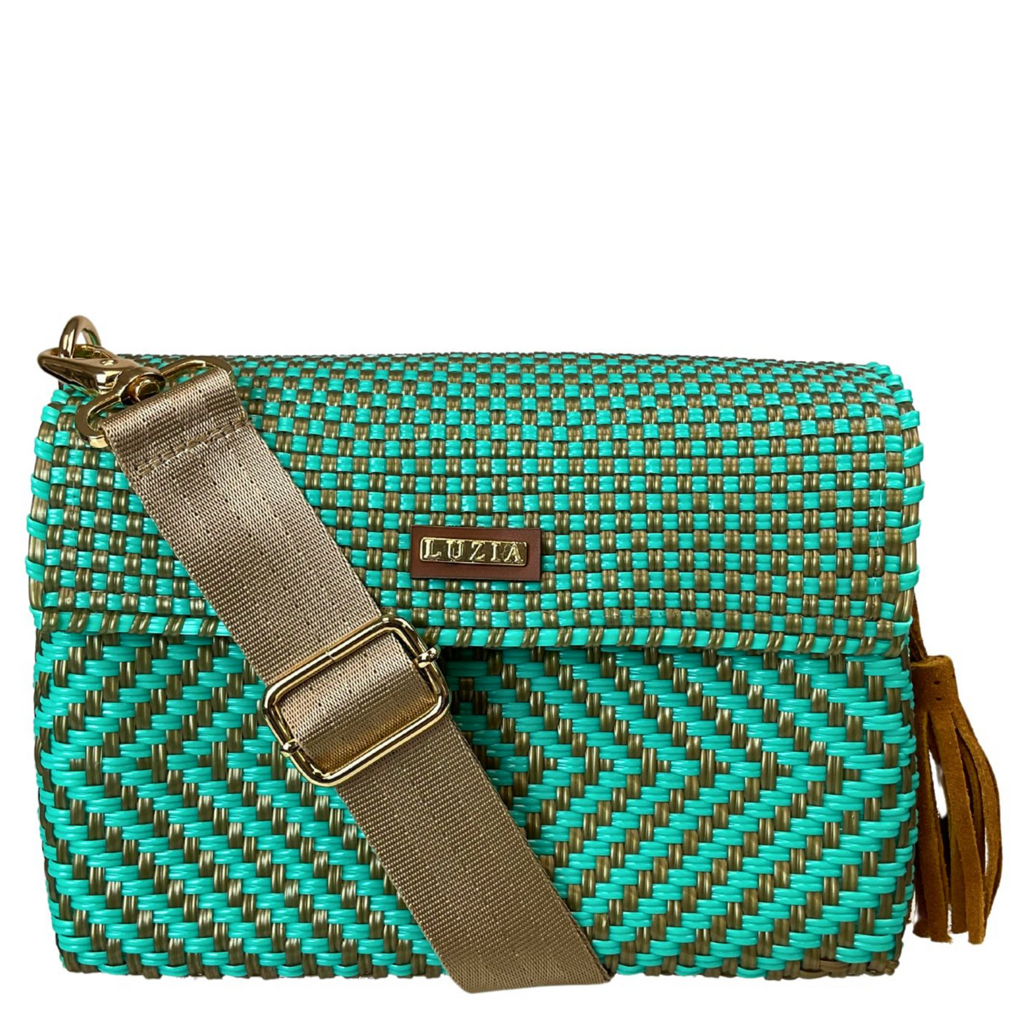 Crossbody Diamond Turquoise Gold