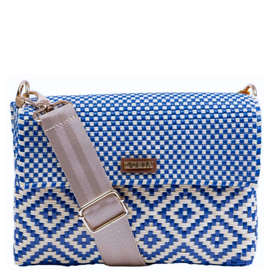 Crossbody Multi-Diamond Blue White