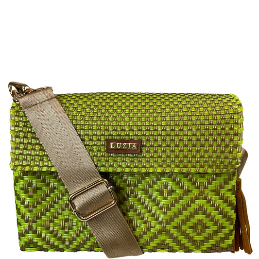 Crossbody Multi-Diamond Lime Gold