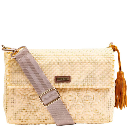 Crossbody Solid Multi-Diamond Beige