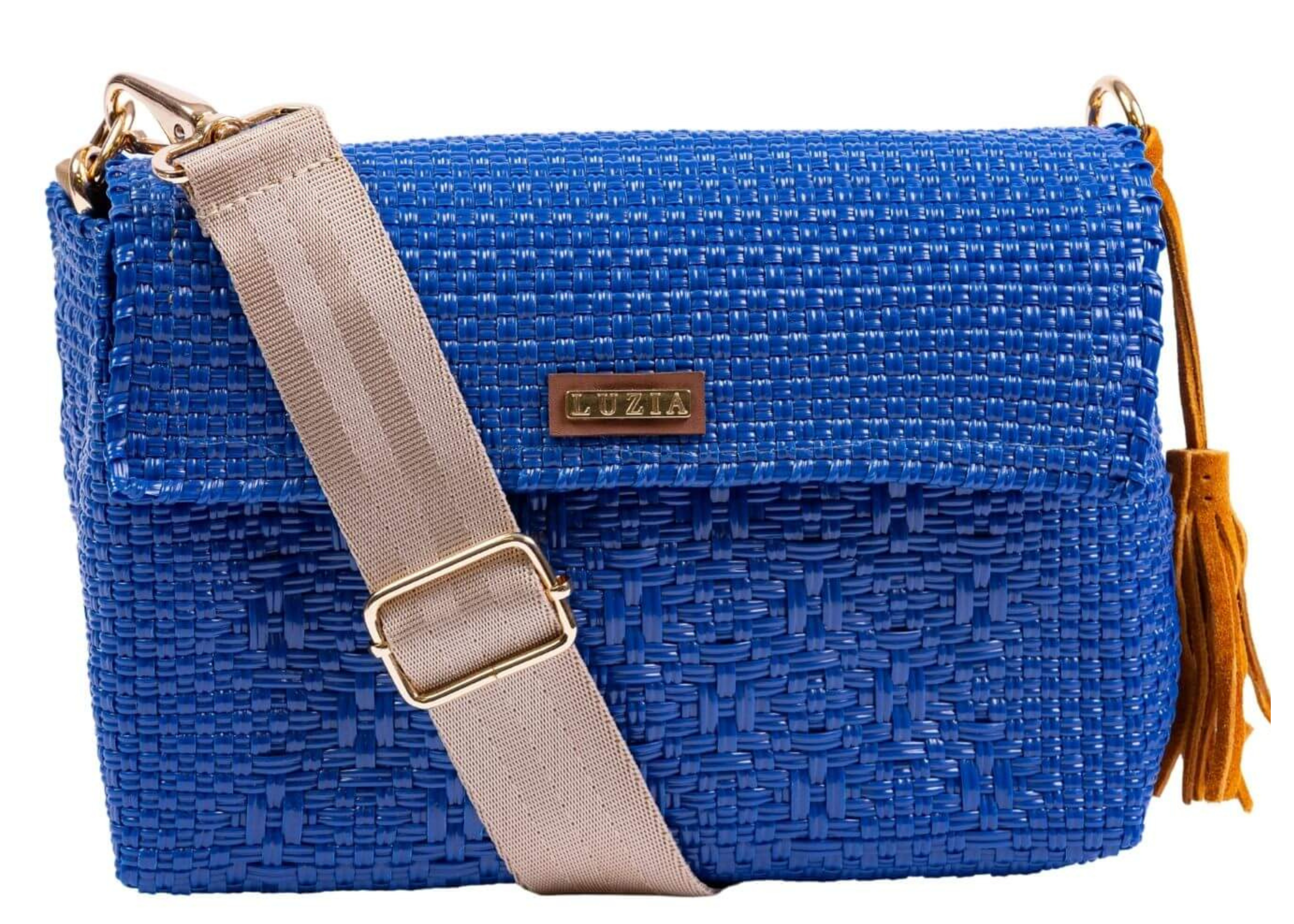 Crossbody Solid Multi-Diamond Blue