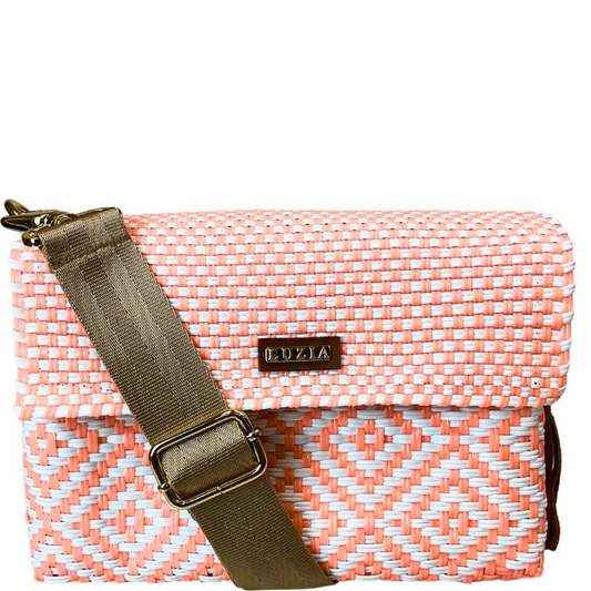 Crossbody Multi-Diamond Salmon White