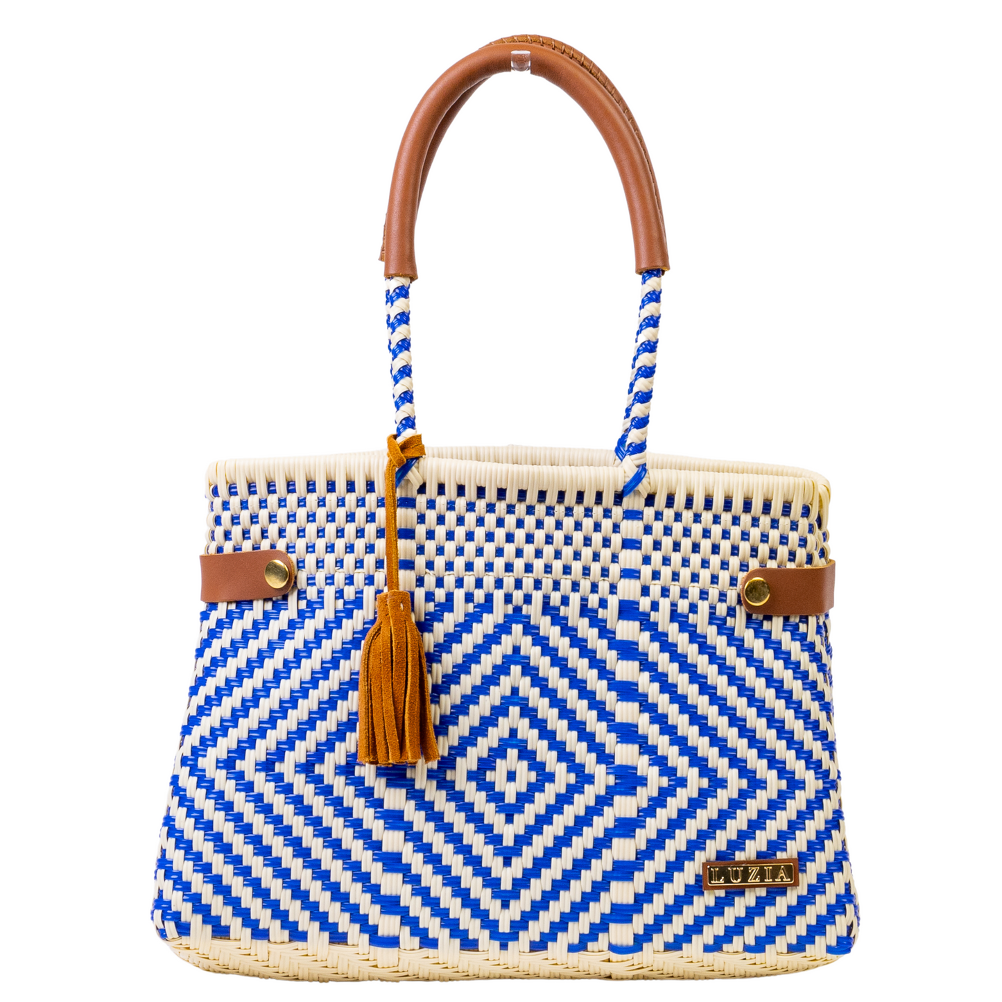 Shopping Tote Diamond Blue Beige