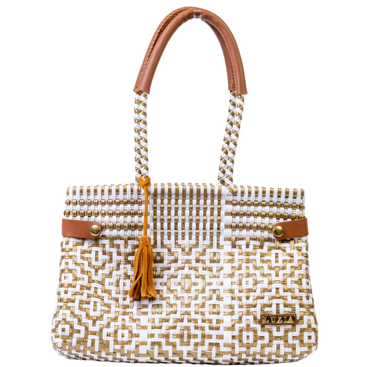 Shopping Tote Cross Diamond White Gold