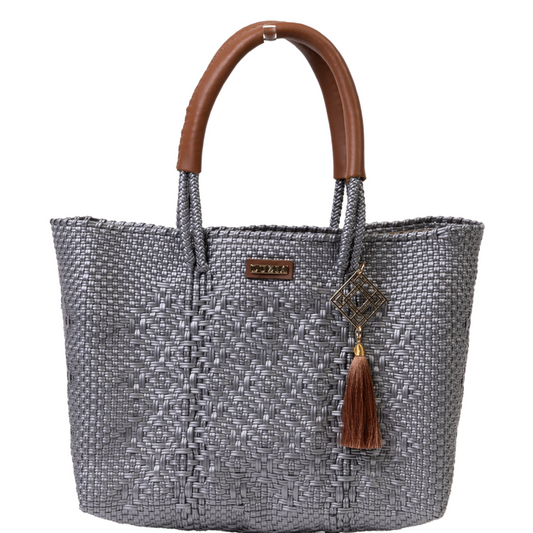 Arm Tote Solid Multi-Diamond Silver