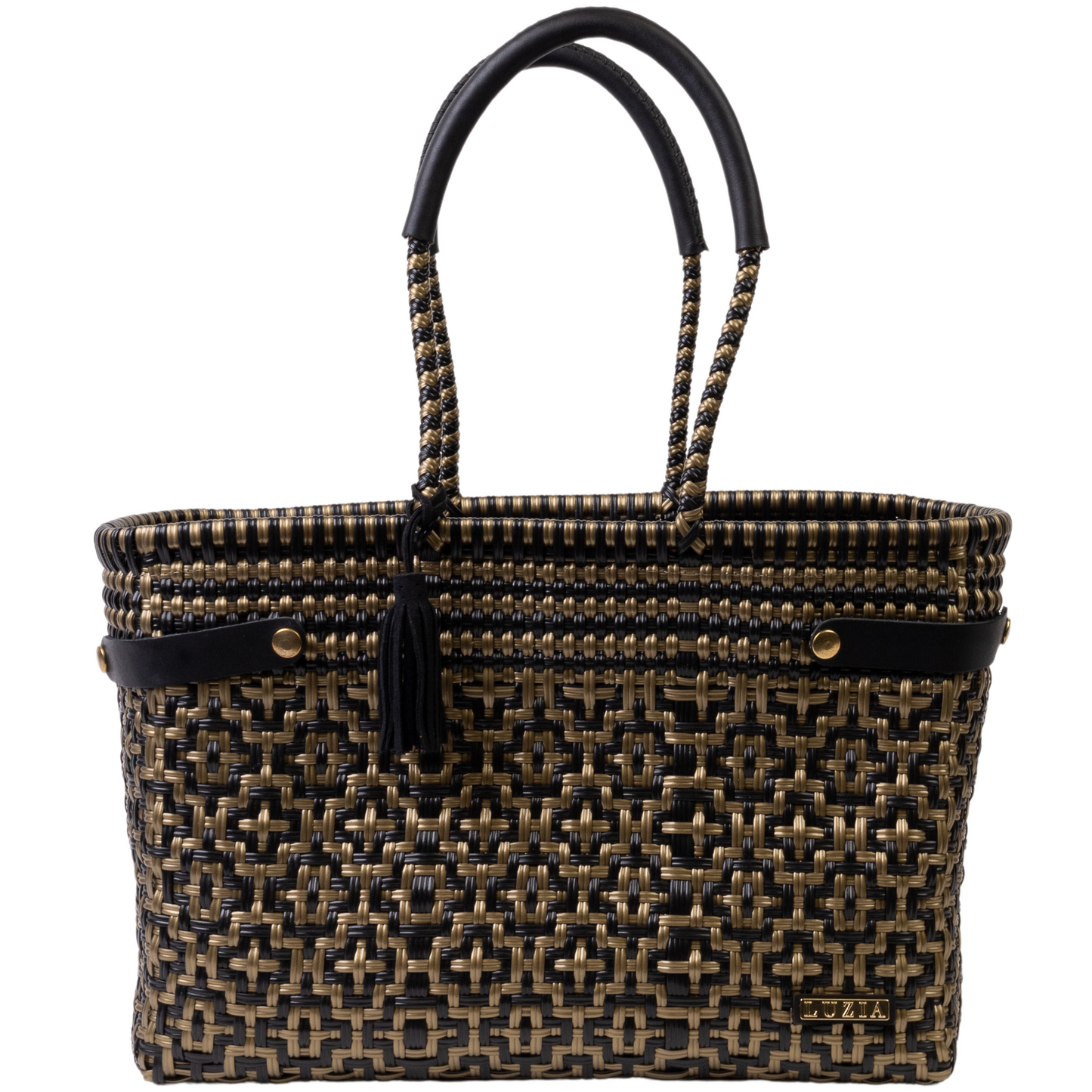 Open Basket Jumbo Cross Diamond Black Gold