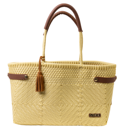 Open Basket Jumbo Diamond Solid Beige