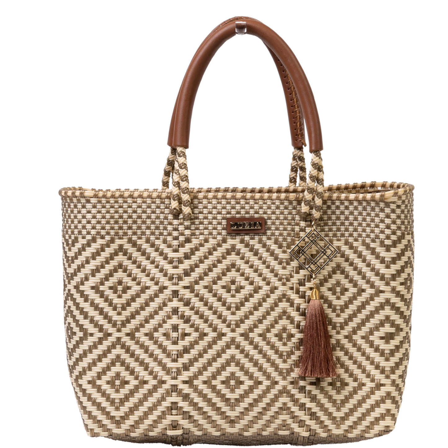 Arm Tote Multi-Diamond Beige Gold