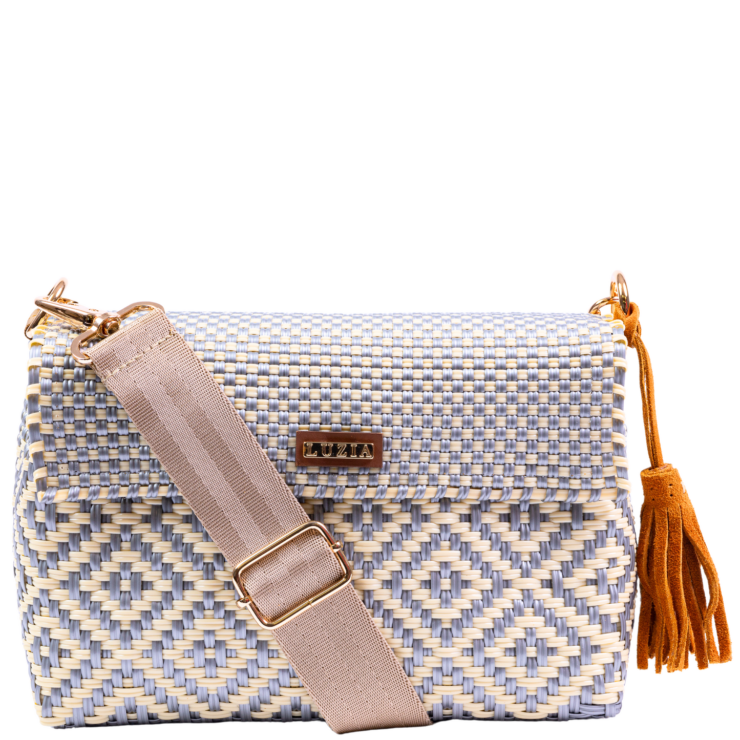 Crossbody Multi-Diamond Silver Beige