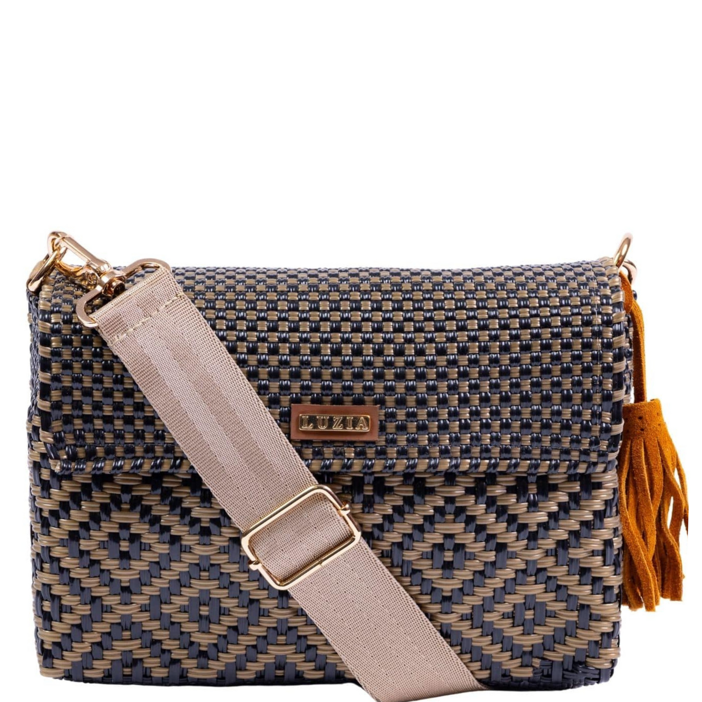 Crossbody Multi-Diamond Black Gold