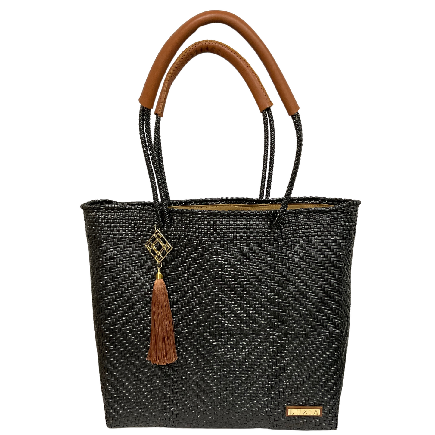 Shoulder Tote Solid Diamond Black