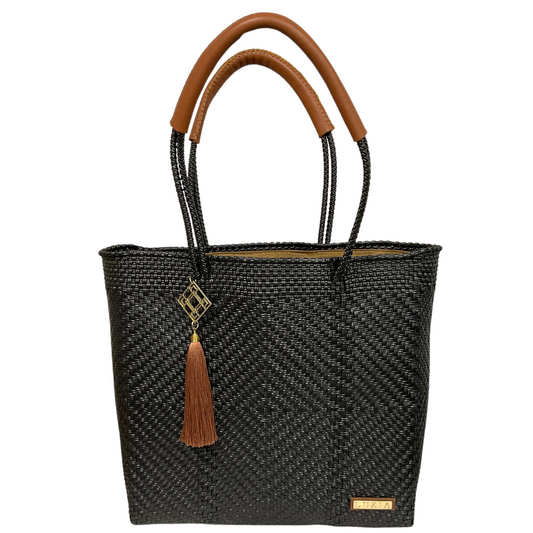 Shoulder Tote Solid Diamond Black