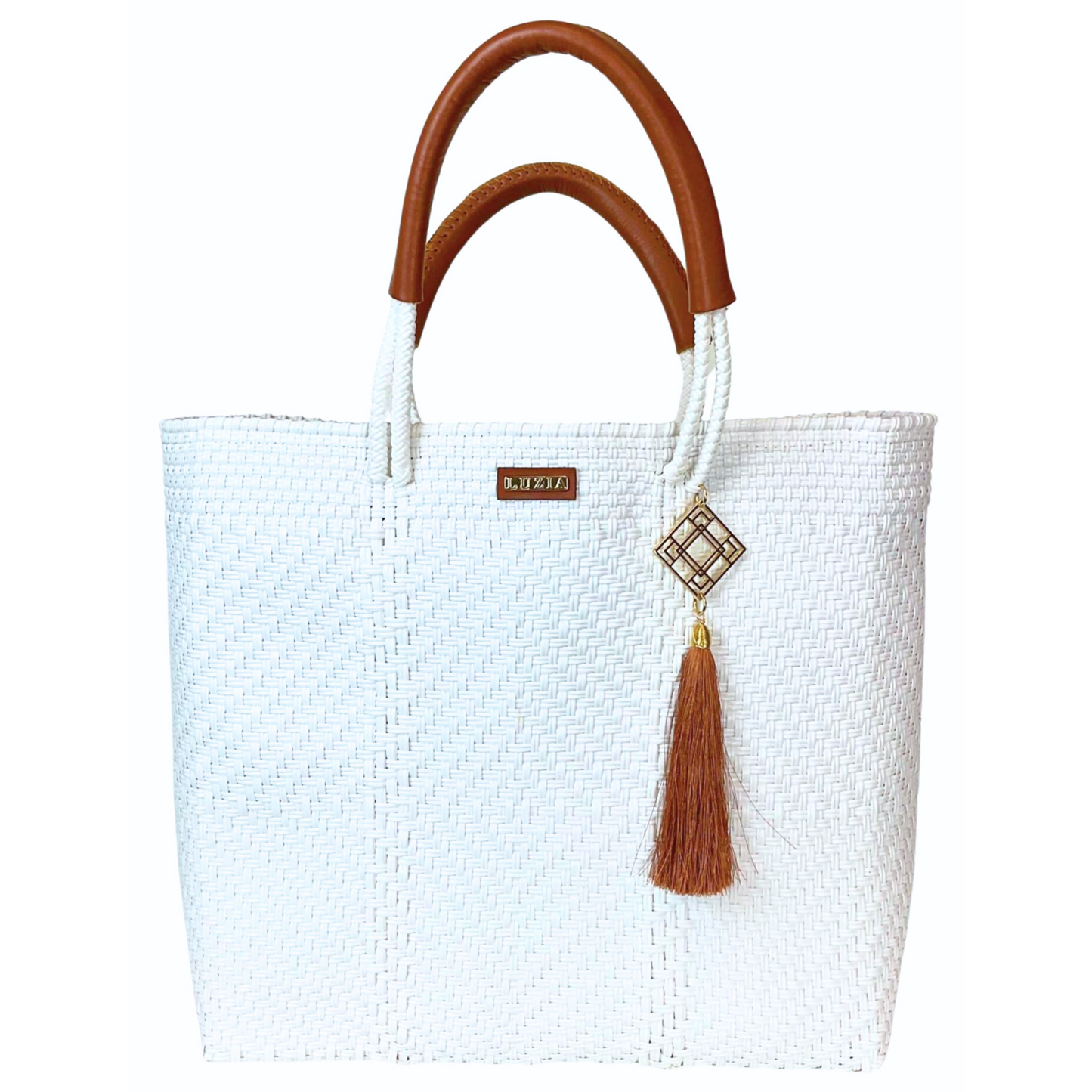 Shoulder Tote Solid Diamond White