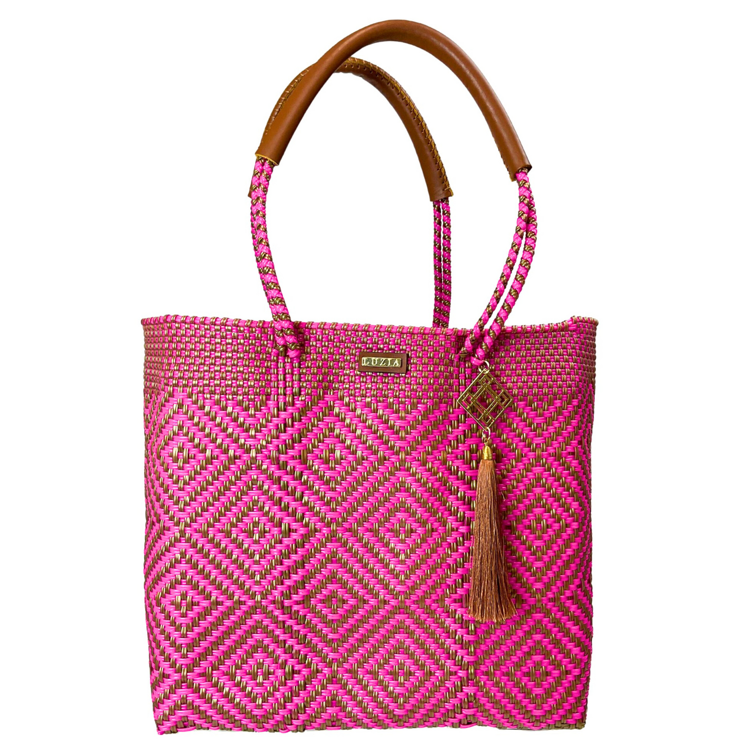 Shoulder Tote Multi-Diamond Pink Gold