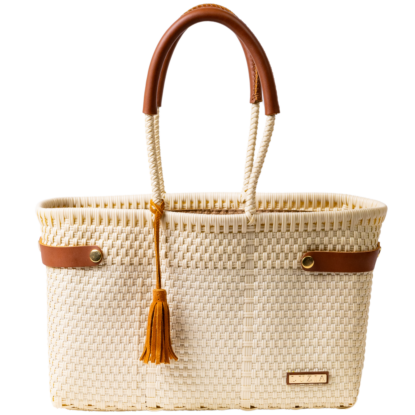 Open Basket Jumbo Solid Checkers Beige